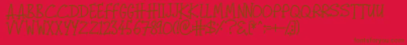 Begorra Font – Brown Fonts on Red Background