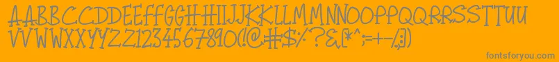 Więcej informacji o czcionce Begorra Czcionka Begorra – szare czcionki na pomarańczowym tle