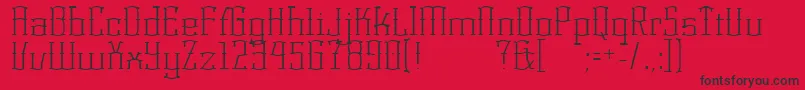 KorneuburgLight Font – Black Fonts on Red Background