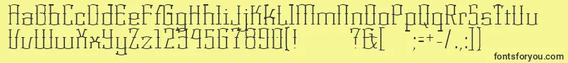 KorneuburgLight Font – Black Fonts on Yellow Background