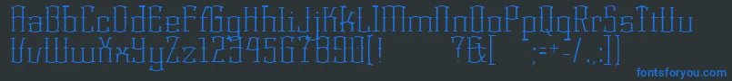 KorneuburgLight Font – Blue Fonts on Black Background