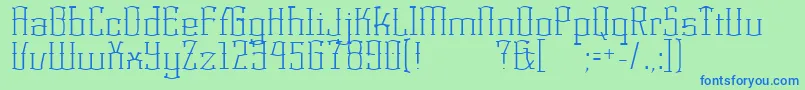 KorneuburgLight Font – Blue Fonts on Green Background