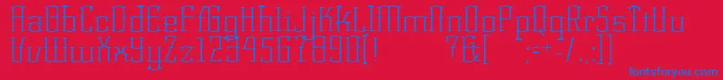 KorneuburgLight Font – Blue Fonts on Red Background