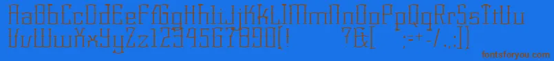 KorneuburgLight Font – Brown Fonts on Blue Background