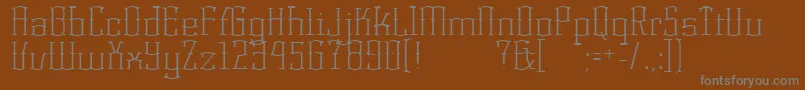 KorneuburgLight Font – Gray Fonts on Brown Background