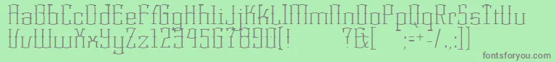 KorneuburgLight Font – Gray Fonts on Green Background