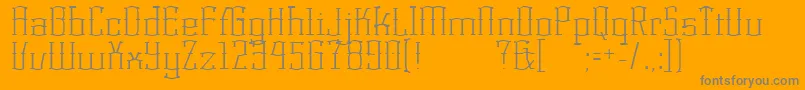 KorneuburgLight Font – Gray Fonts on Orange Background