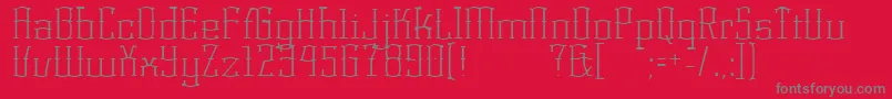 KorneuburgLight Font – Gray Fonts on Red Background