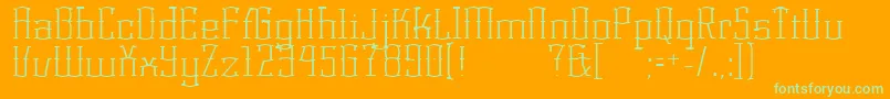 KorneuburgLight Font – Green Fonts on Orange Background