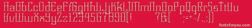 KorneuburgLight Font – Green Fonts on Red Background