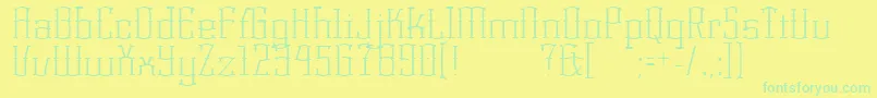 KorneuburgLight Font – Green Fonts on Yellow Background