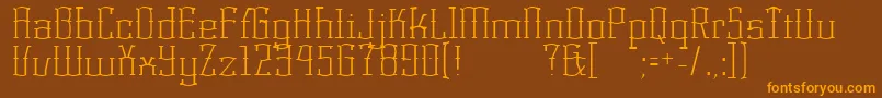 KorneuburgLight Font – Orange Fonts on Brown Background