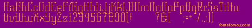 KorneuburgLight Font – Orange Fonts on Purple Background