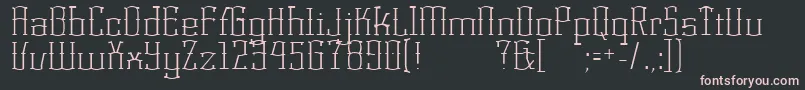 KorneuburgLight Font – Pink Fonts on Black Background