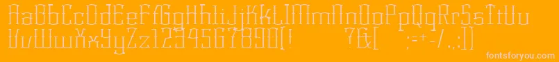 KorneuburgLight Font – Pink Fonts on Orange Background