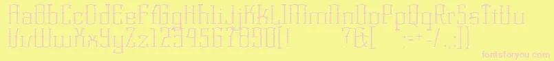 KorneuburgLight Font – Pink Fonts on Yellow Background