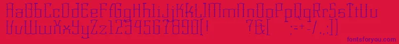 KorneuburgLight Font – Purple Fonts on Red Background