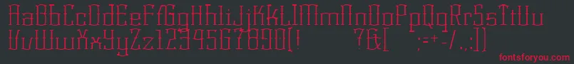 KorneuburgLight Font – Red Fonts on Black Background