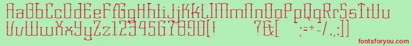 KorneuburgLight Font – Red Fonts on Green Background