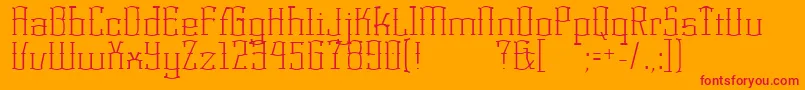 KorneuburgLight Font – Red Fonts on Orange Background