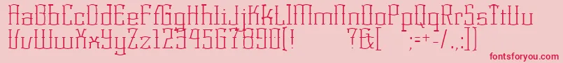 KorneuburgLight Font – Red Fonts on Pink Background