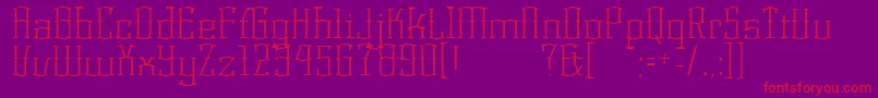 KorneuburgLight Font – Red Fonts on Purple Background