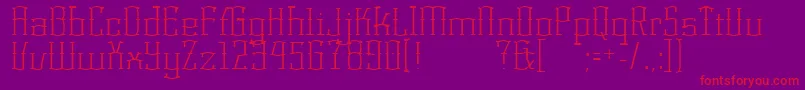 KorneuburgLight-Schriftart – Rote Schriften auf violettem Hintergrund