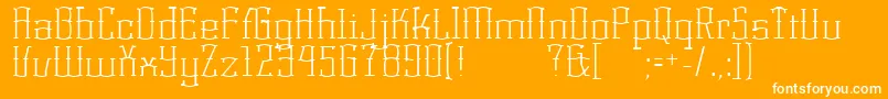 KorneuburgLight Font – White Fonts on Orange Background