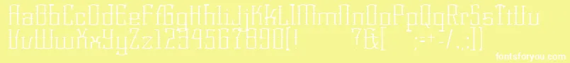 KorneuburgLight Font – White Fonts on Yellow Background