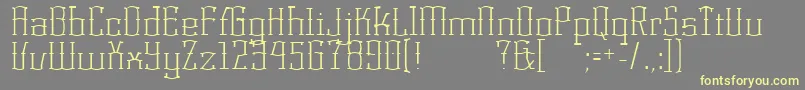 KorneuburgLight Font – Yellow Fonts on Gray Background