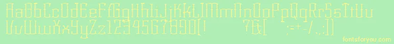 KorneuburgLight Font – Yellow Fonts on Green Background