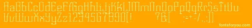 KorneuburgLight Font – Yellow Fonts on Orange Background