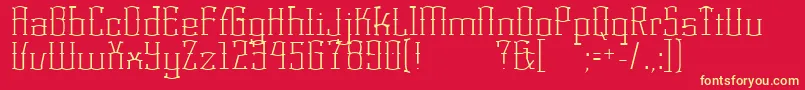 KorneuburgLight Font – Yellow Fonts on Red Background