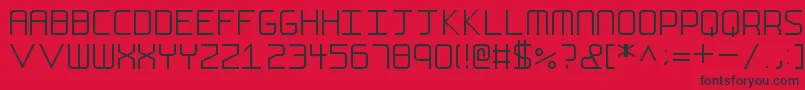 FsEllipsis Font – Black Fonts on Red Background