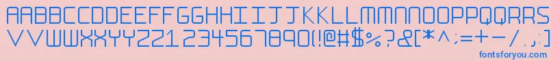 フォントFsEllipsis – ピンクの背景に青い文字