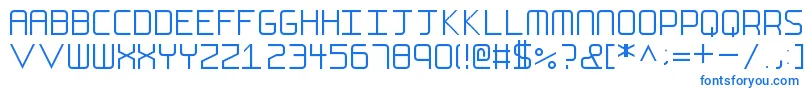 フォントFsEllipsis – 白い背景に青い文字