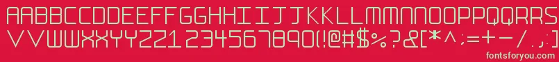 フォントFsEllipsis – 赤い背景に緑の文字