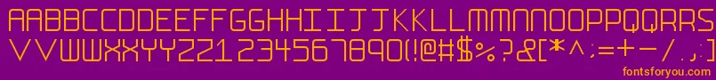 FsEllipsis Font – Orange Fonts on Purple Background