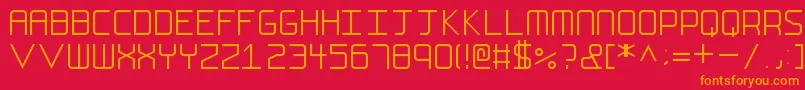 FsEllipsis Font – Orange Fonts on Red Background