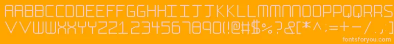 FsEllipsis Font – Pink Fonts on Orange Background