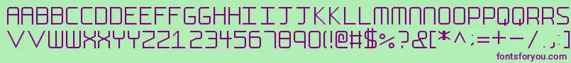 FsEllipsis Font – Purple Fonts on Green Background