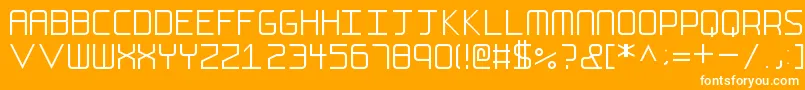 Czcionka FsEllipsis – białe czcionki na pomarańczowym tle
