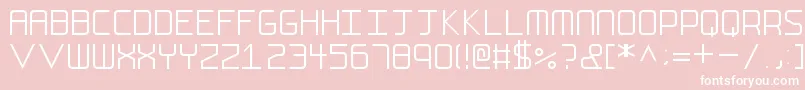 Fonte FsEllipsis – fontes brancas em um fundo rosa