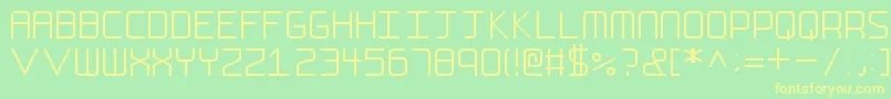 Police FsEllipsis – polices jaunes sur fond vert