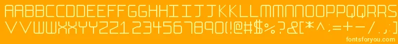 Шрифт FsEllipsis – жёлтые шрифты на оранжевом фоне