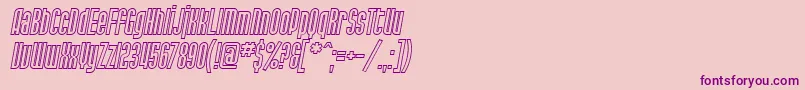 SfPortMckenzieOutlineItalic-Schriftart – Violette Schriften auf rosa Hintergrund