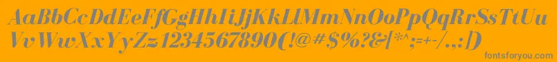 BodoniflfBolditalic Font – Gray Fonts on Orange Background