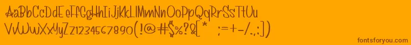 Kulintina Font – Brown Fonts on Orange Background