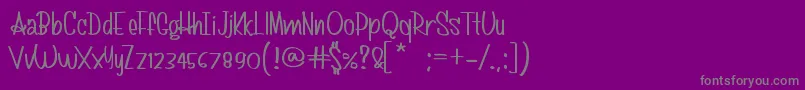 Kulintina Font – Gray Fonts on Purple Background