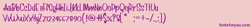 Kulintina Font – Purple Fonts on Pink Background